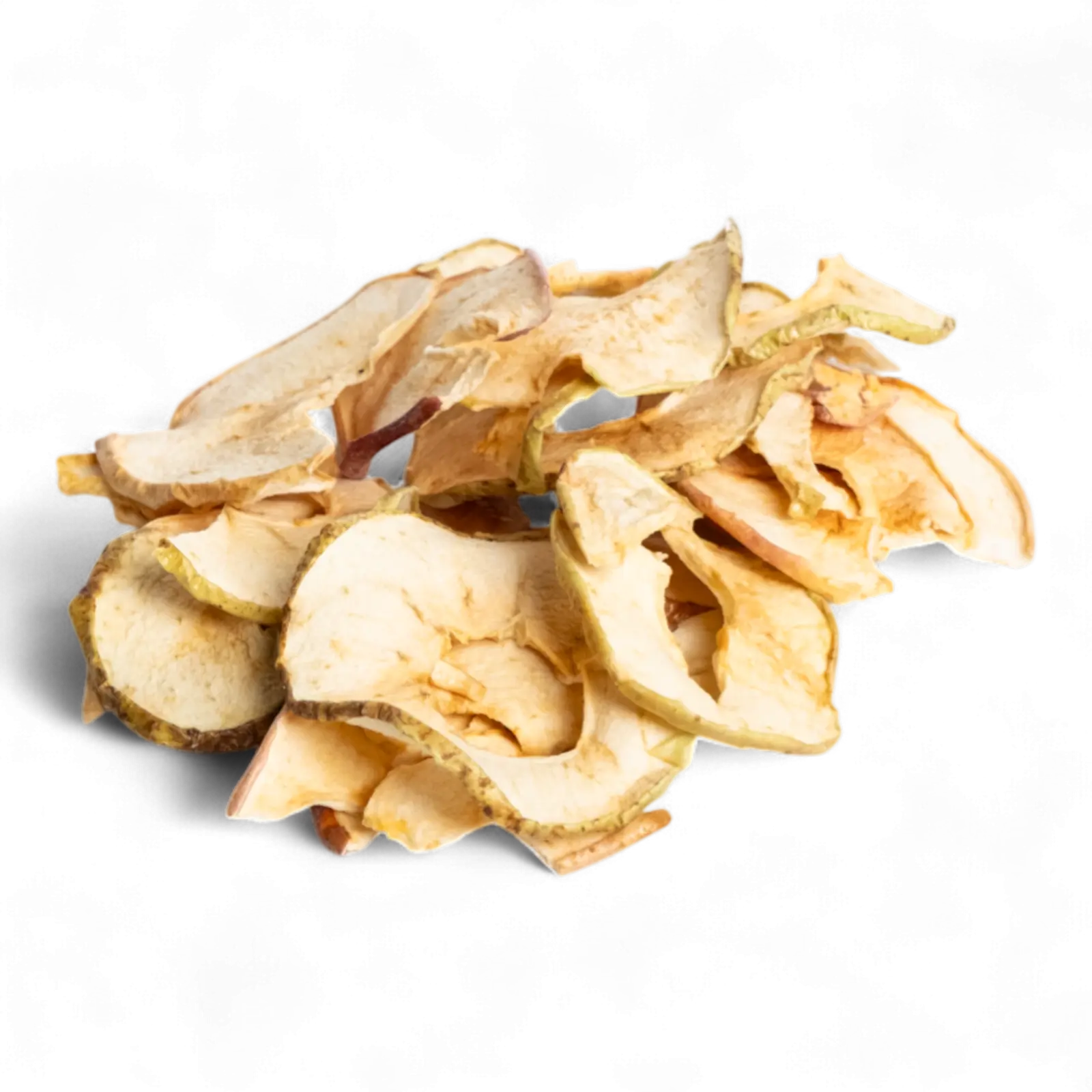 Felii de mere deshidratate natural, felii crocante și sănătoase, gustare fără adaos de zahăr.
