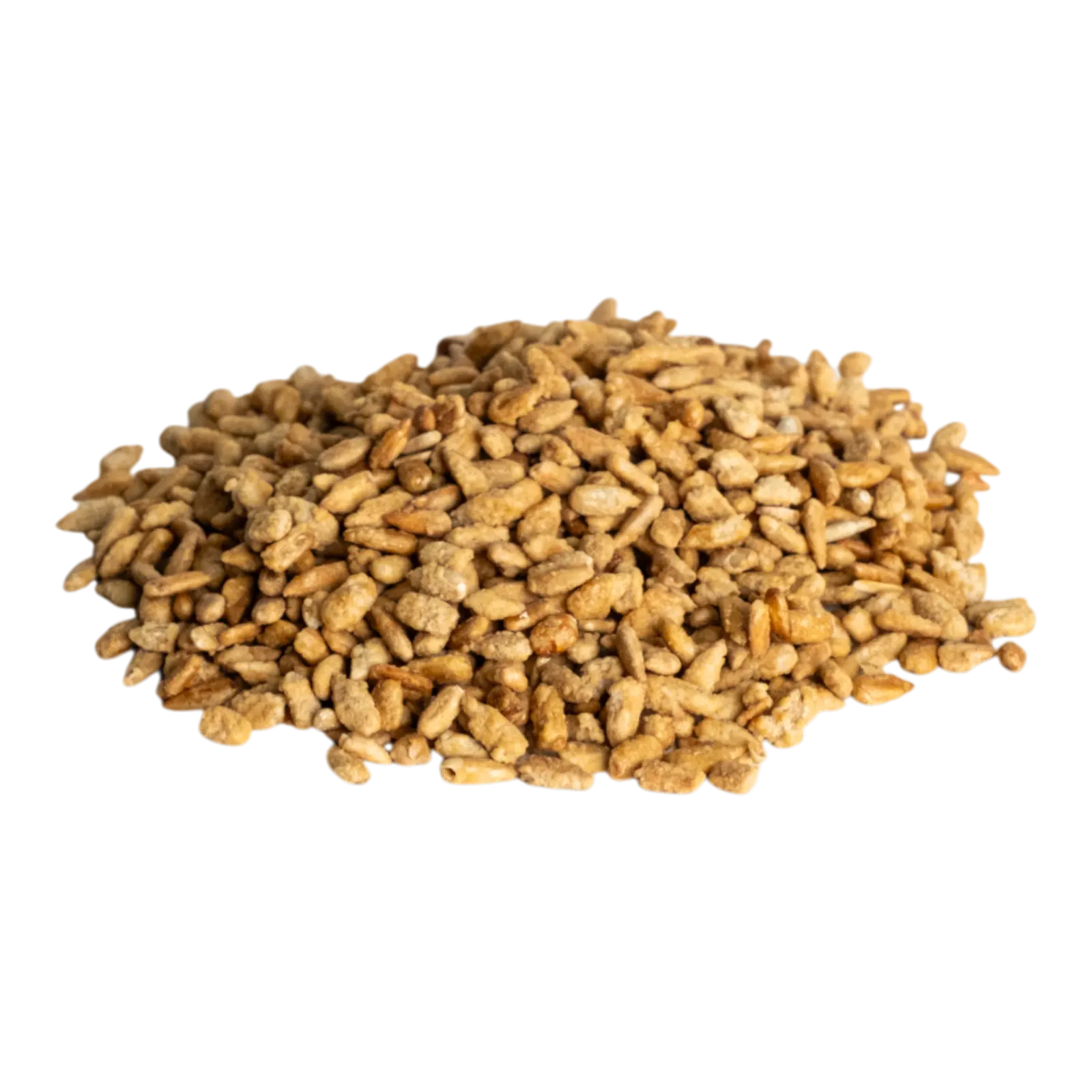 Miez de semințe de floarea-soarelui caramelizat, gustare crocantă și dulce, bogată în energie și arome naturale.