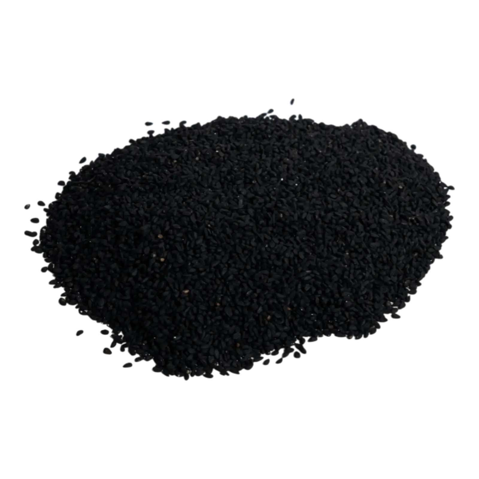 Semințe de chimen negru (negrilică), condiment natural bogat în antioxidanți, cu proprietăți benefice pentru sănătate.