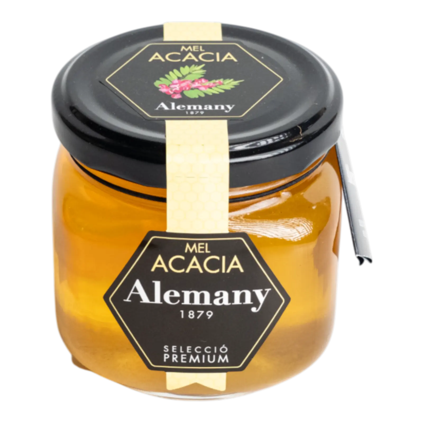 Miere de salcâm Alemany 250g – miere premium, 100% naturală, cu gust delicat și aromă florală fină, ideală pentru îndulcirea ceaiurilor și deserturilor.