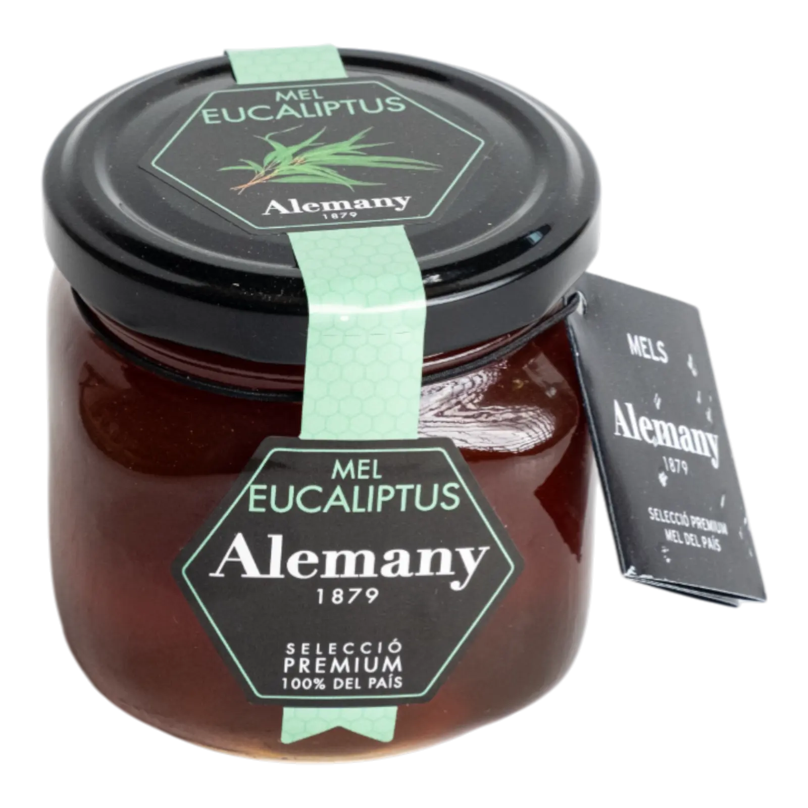 Borcan cu miere de eucalipt Alemany 250g – selecție premium, 100% naturală.