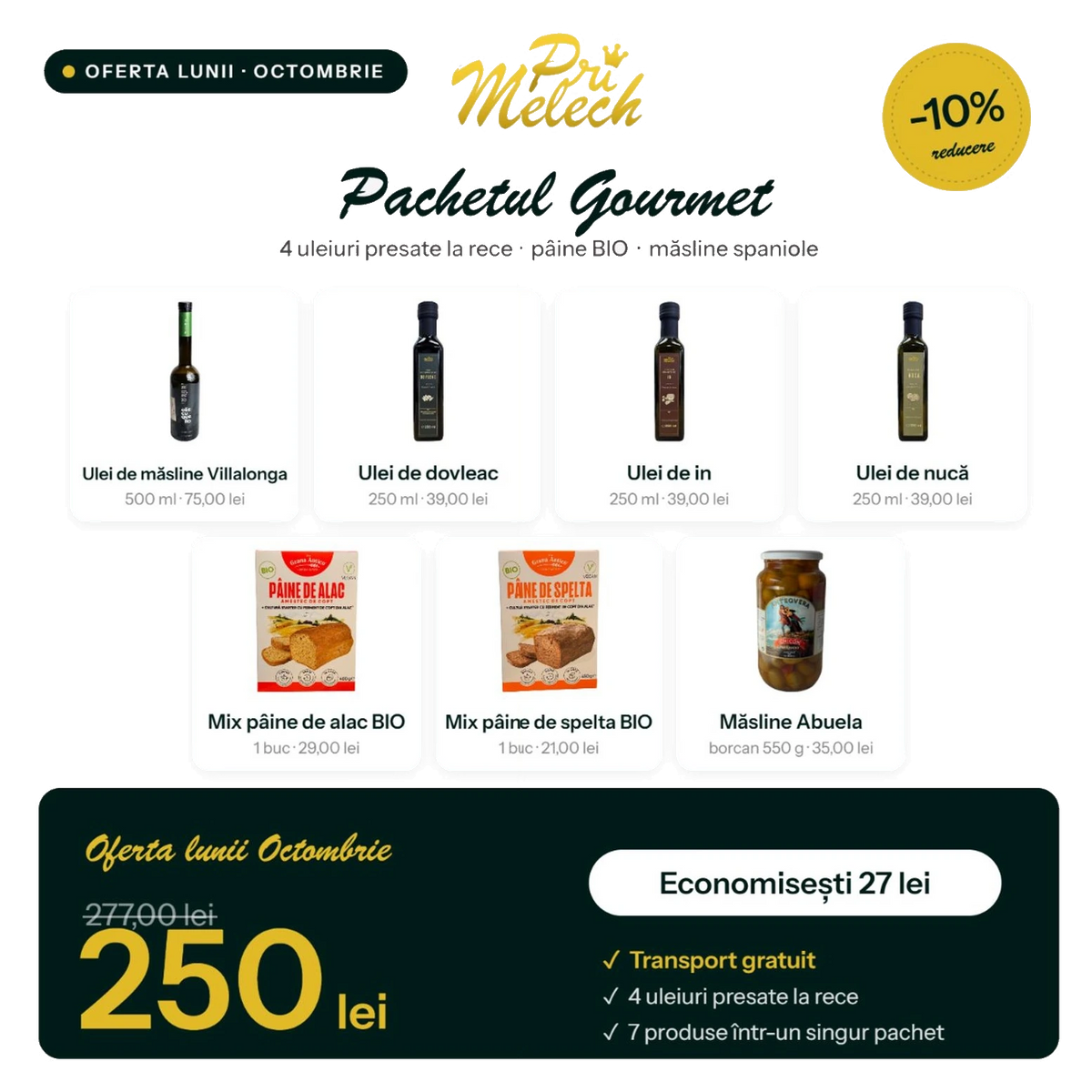 Produse naturale · ulei presat la rece · ulei de dovleac presat la rece · ulei de in · ulei de nucă · mix pâine BIO
