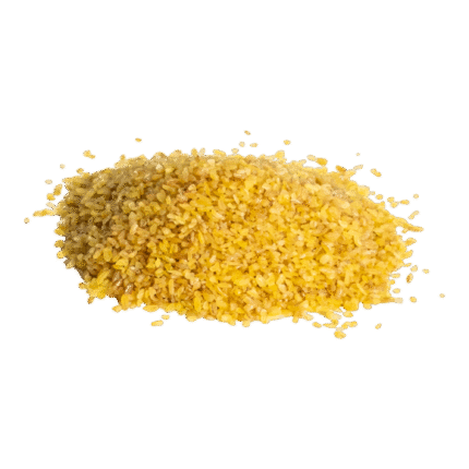 Bulgur din grâu dur mărunțit, sursă naturală de fibre și proteine, ideal pentru salate, pilaf și rețete orientale.