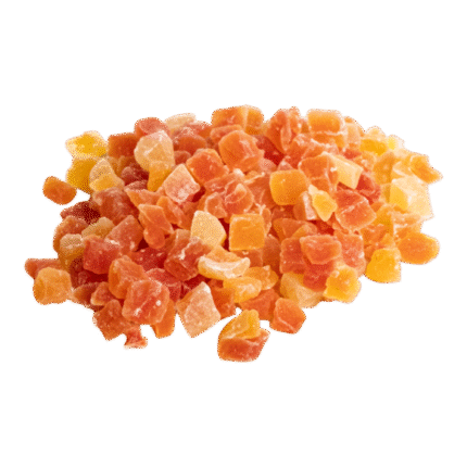 Papaya confiată cuburi