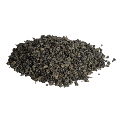 „Ceai verde vrac, frunze rulate aromate, pentru infuzii delicate și revigorante, bogate în antioxidanți.